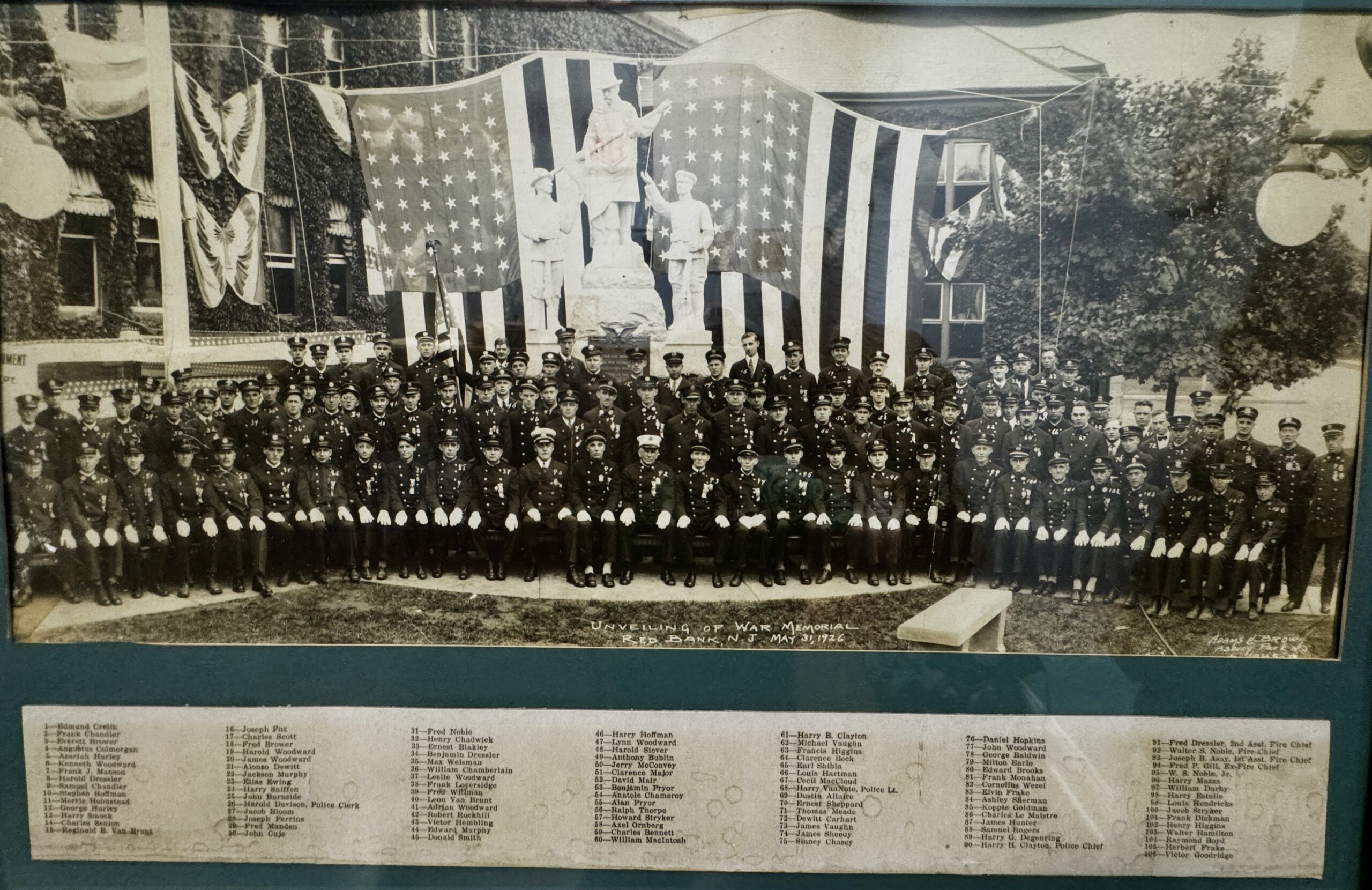 Red Bank War Memorial dedication ceremony 1926.