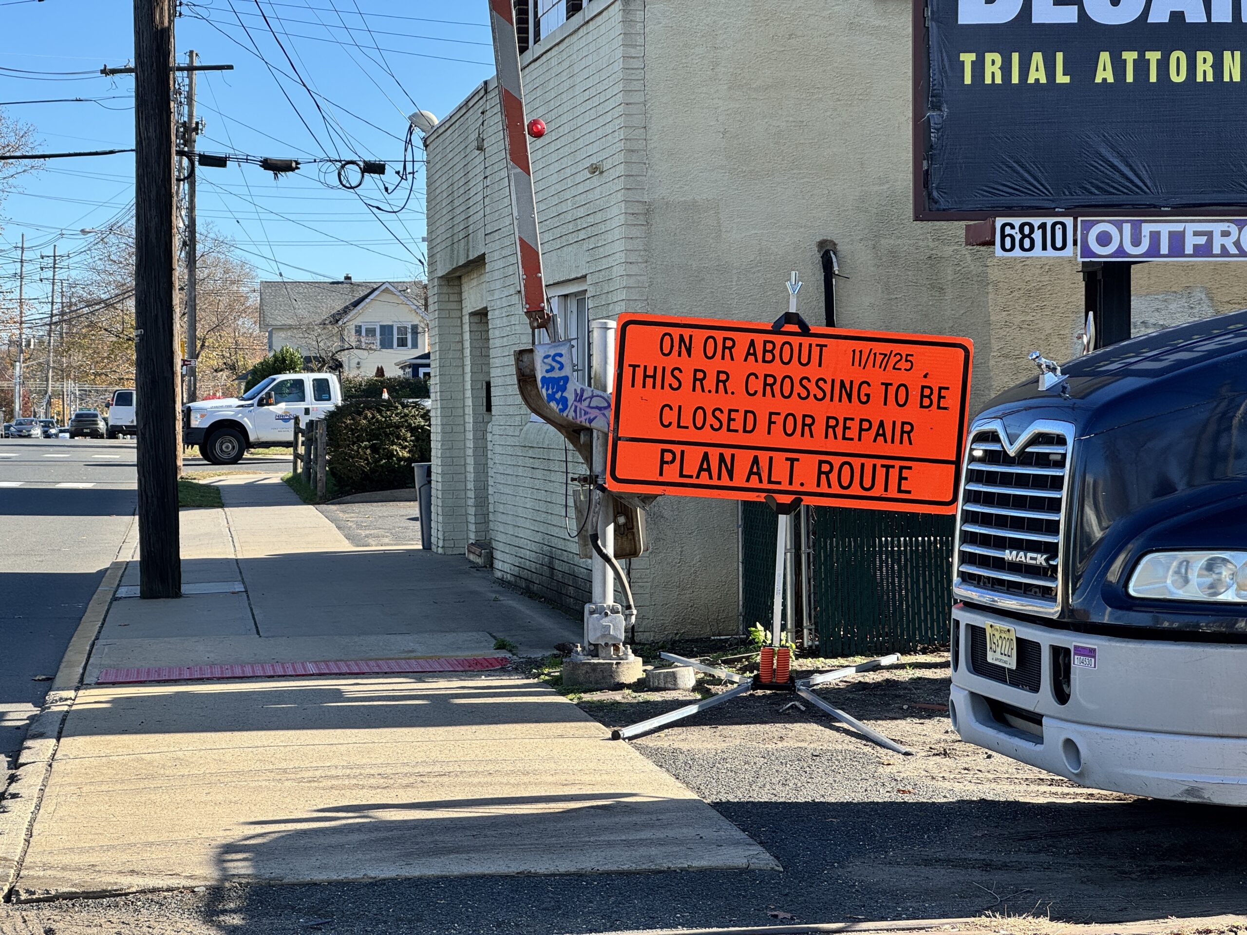 Drs. James parker boulevard railroad repairs 11142025