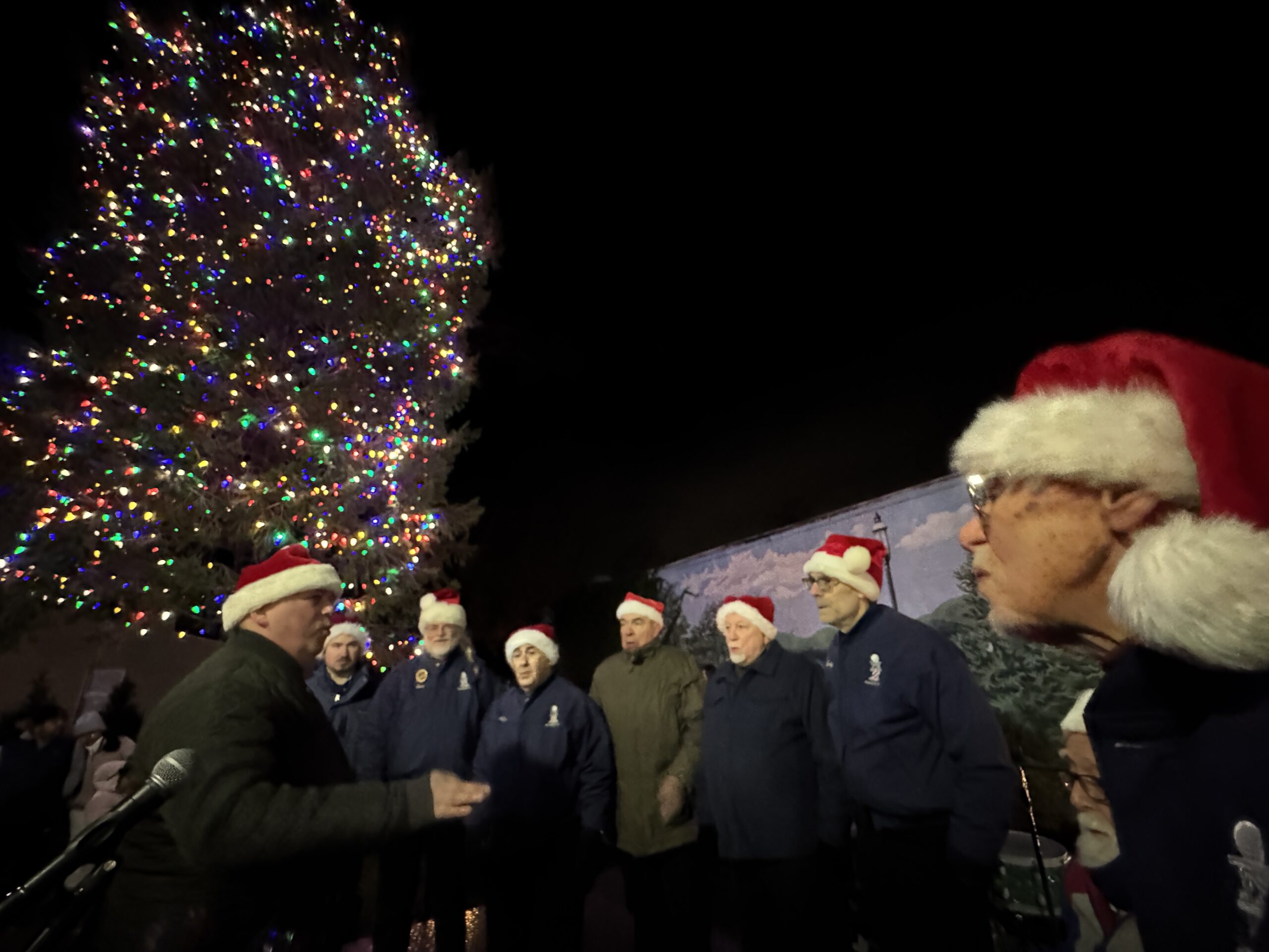 West Side Tree lighting Johnny Jazz Park 12062024