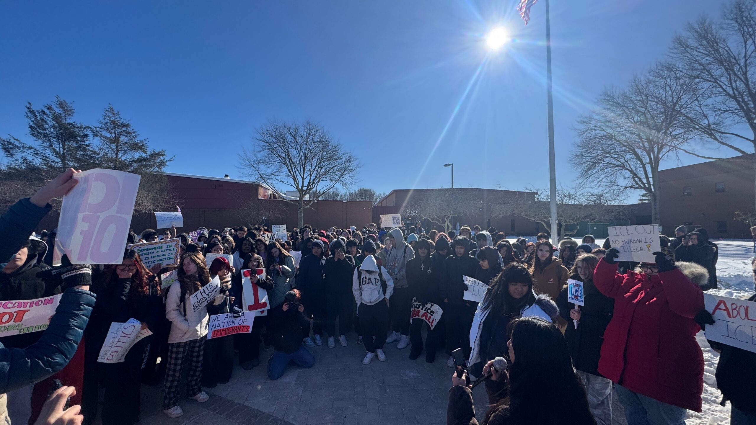 Red Bank Regional high school ICE WALKOUT 01302026