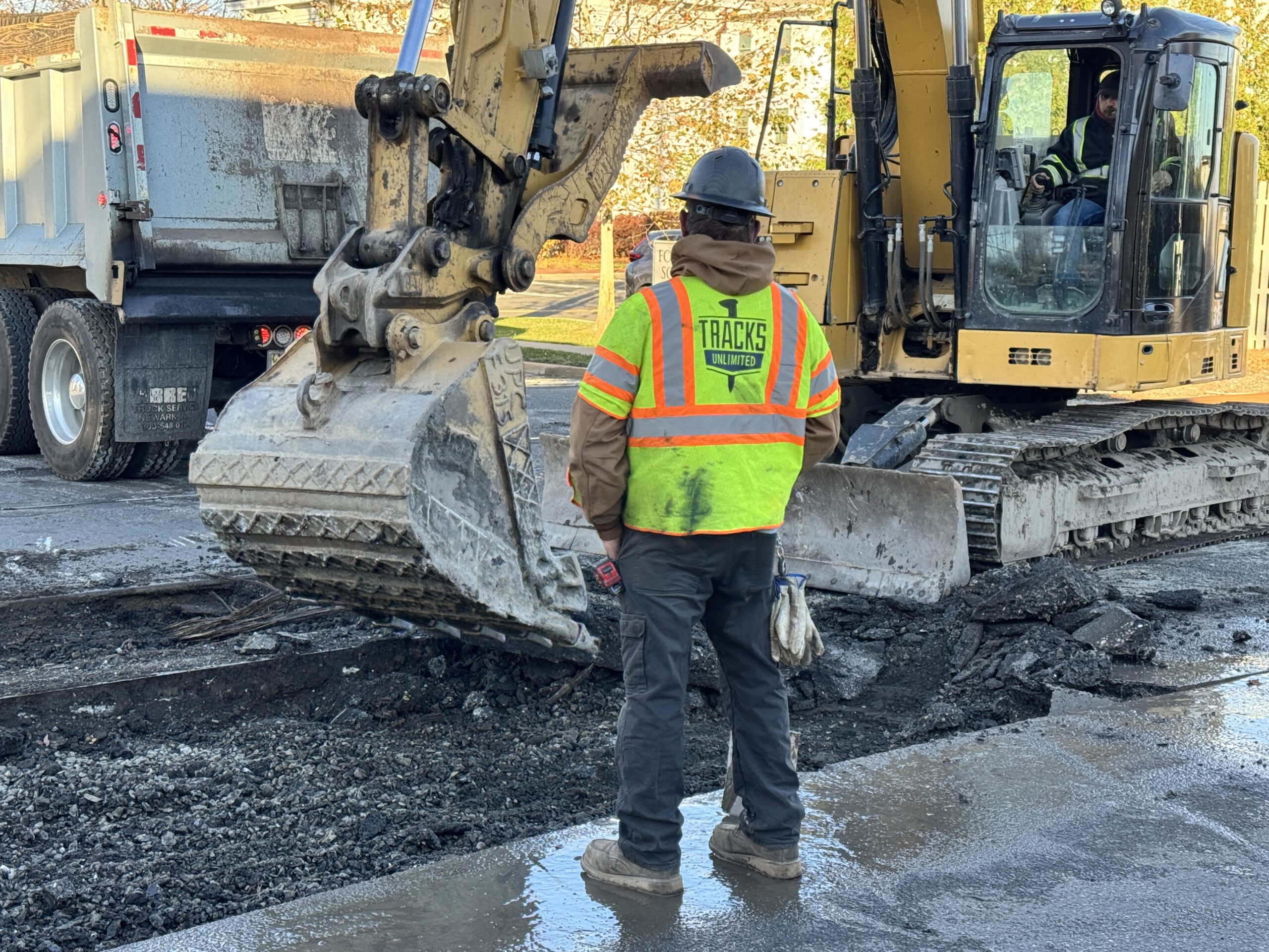 Drs. James Parker Boulevard train tracks repairs 11172025