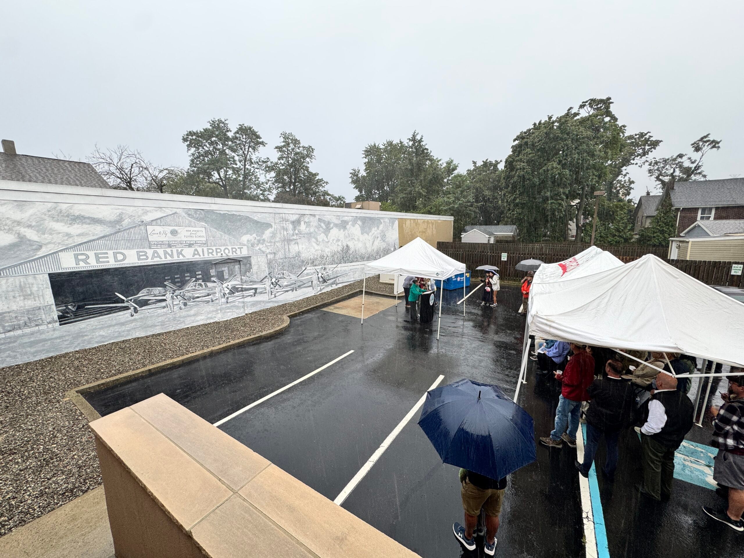 Michael White mural unveiling red bank airport West Street 09172025