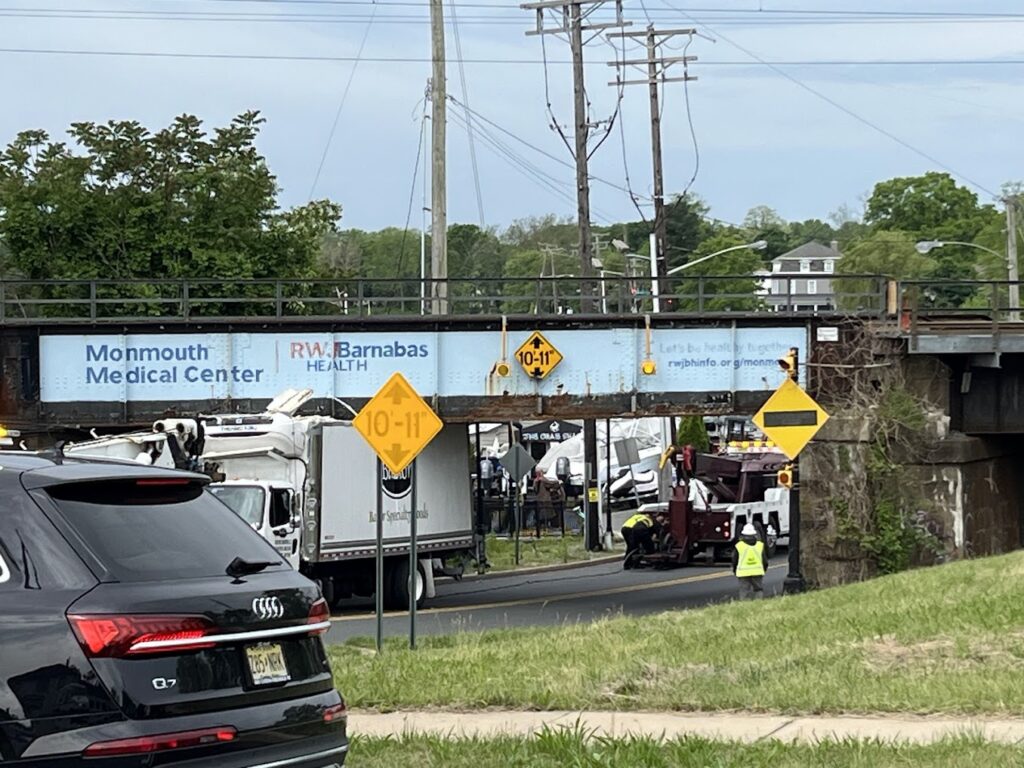 05182024 truck railroad bridge crash West Front Street