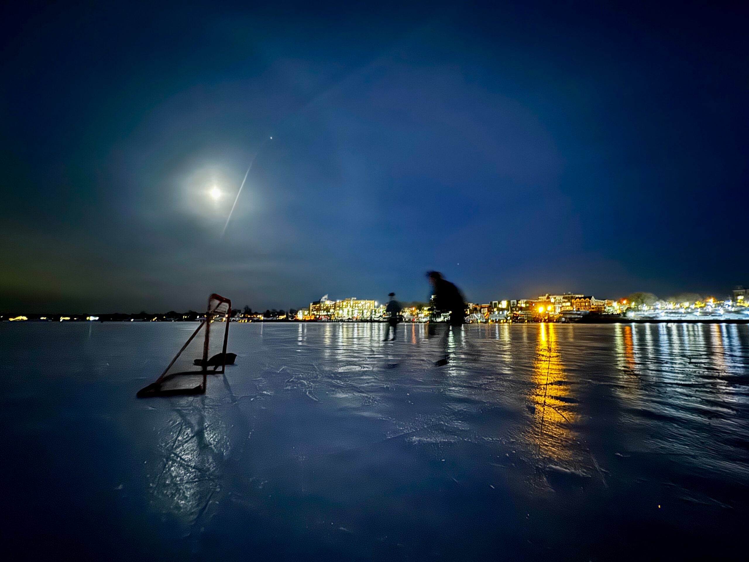 Navesink River ice 01312026 hockey