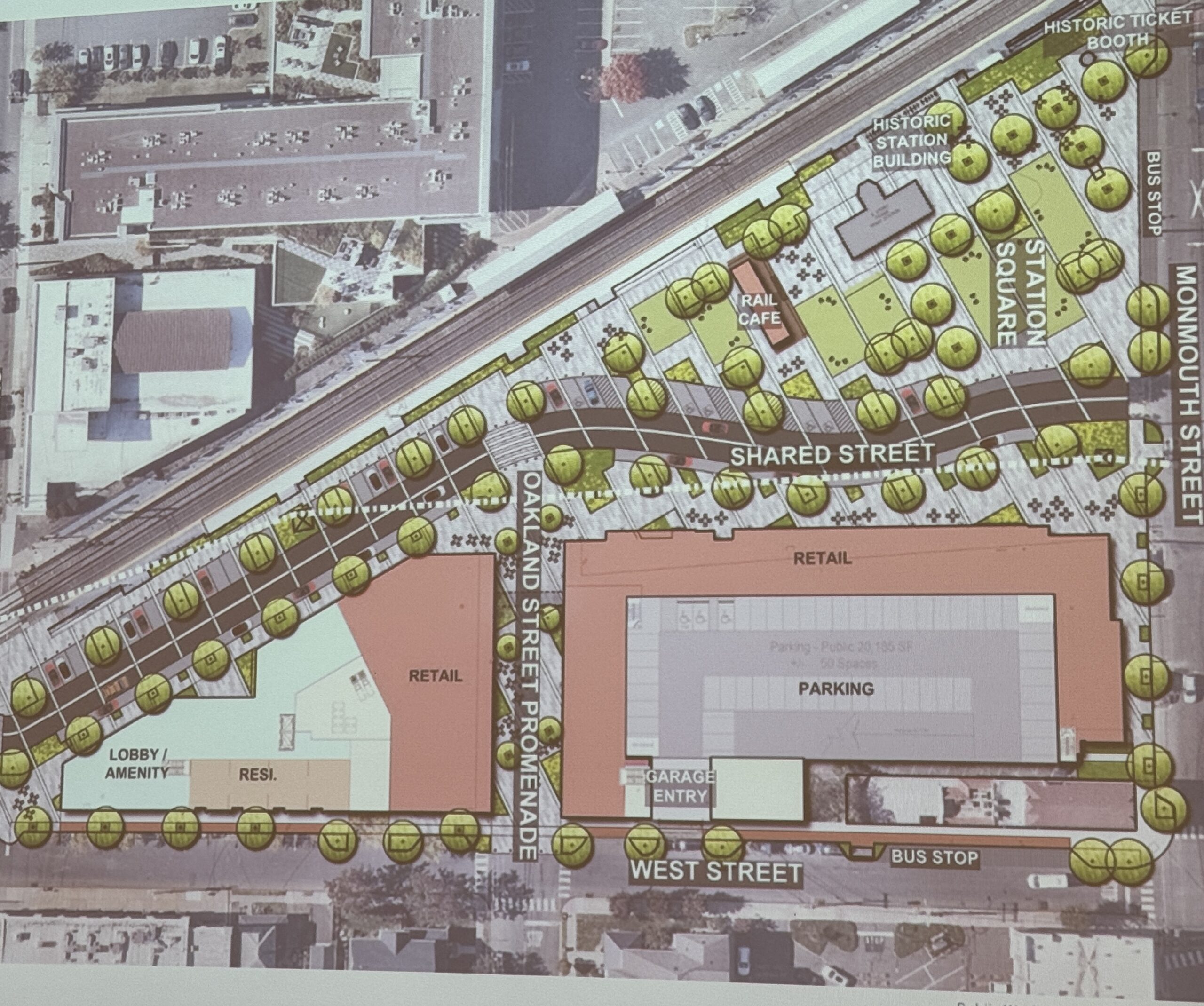 Train station redevelopment plan north site Denholtz 12172024