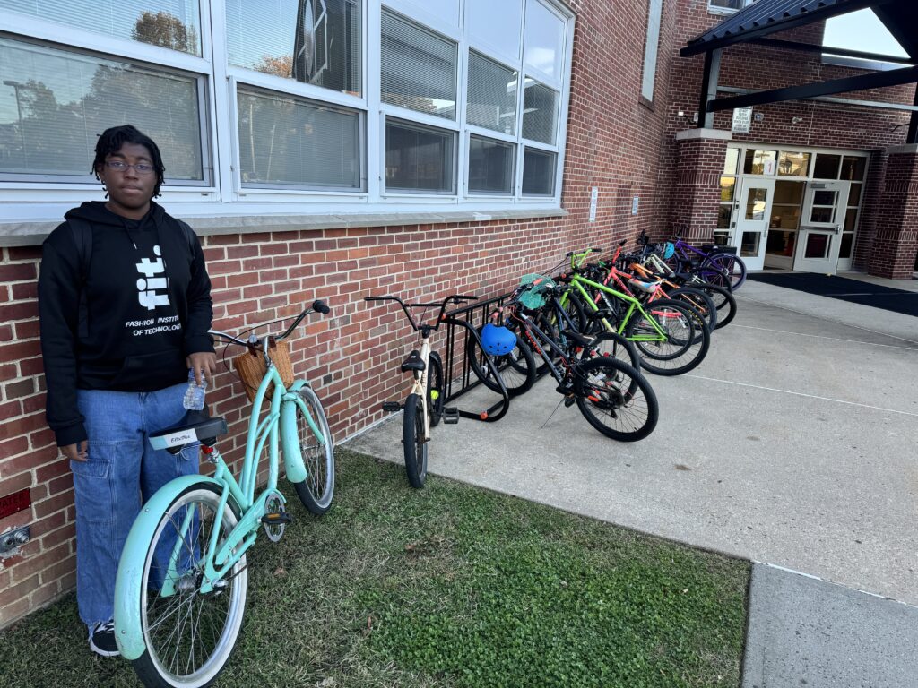 Red Bank Middle School bike to school boom 112025