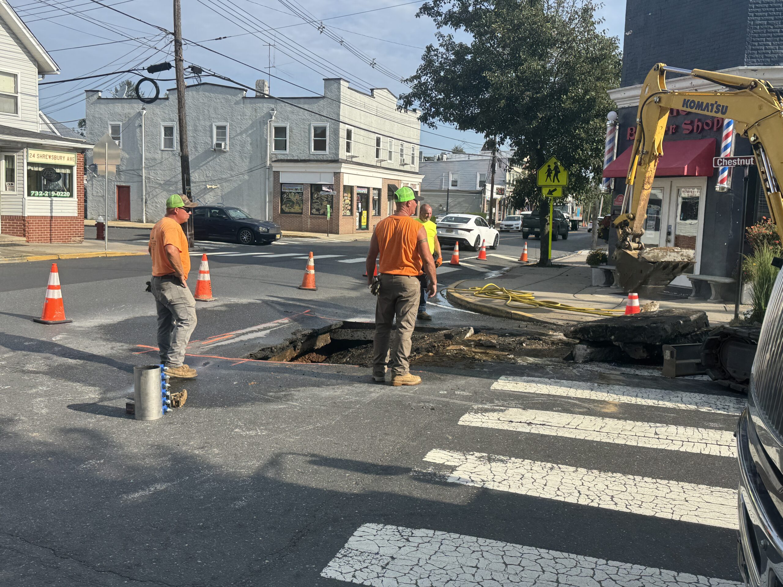Shrewsbury Avenue Chestnut Street sinkhole 07292025