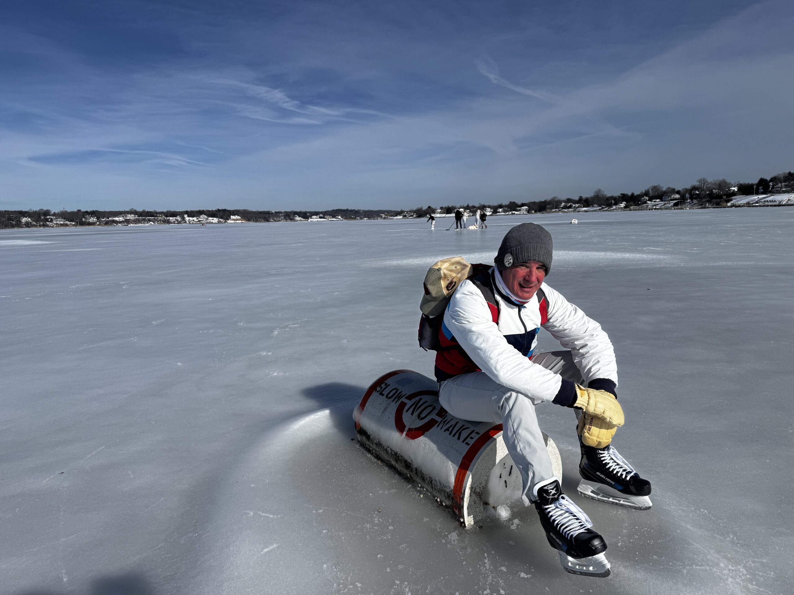 ce skater channel marker navesink river ice 02012026