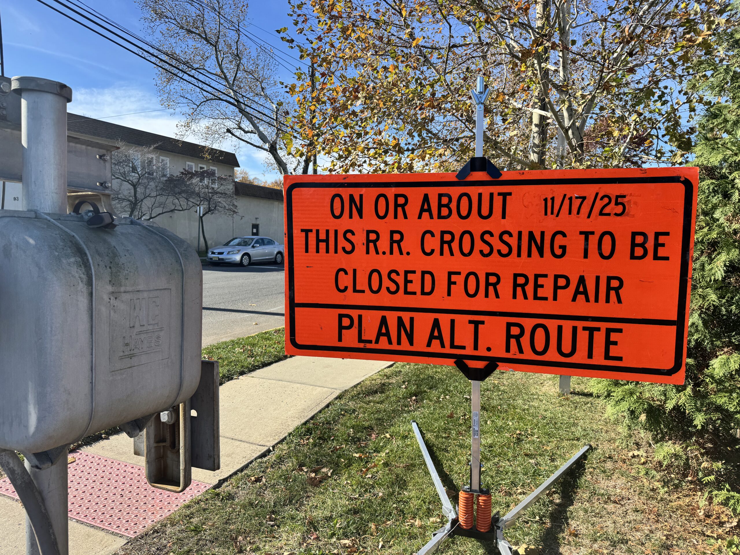 Drs. James parker boulevard railroad repairs 11142025
