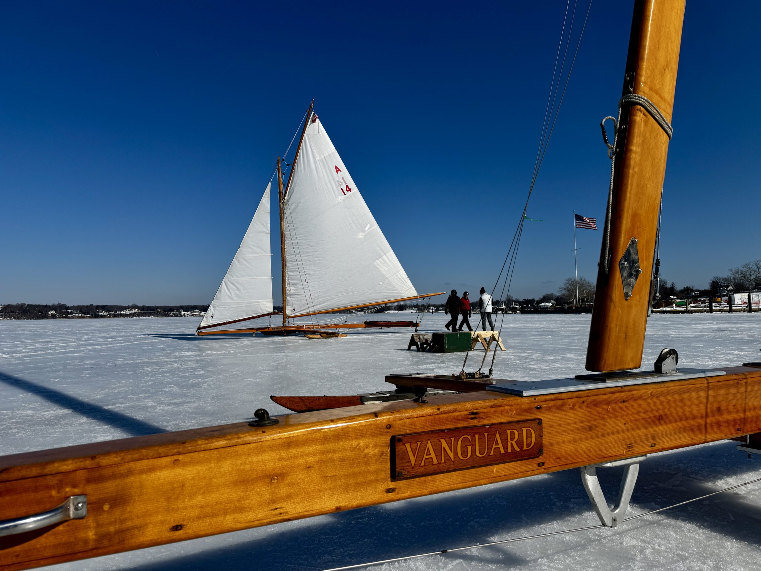 Marine Park Navesink River ice 02052026 ice boat Vanguard Brian Rice
