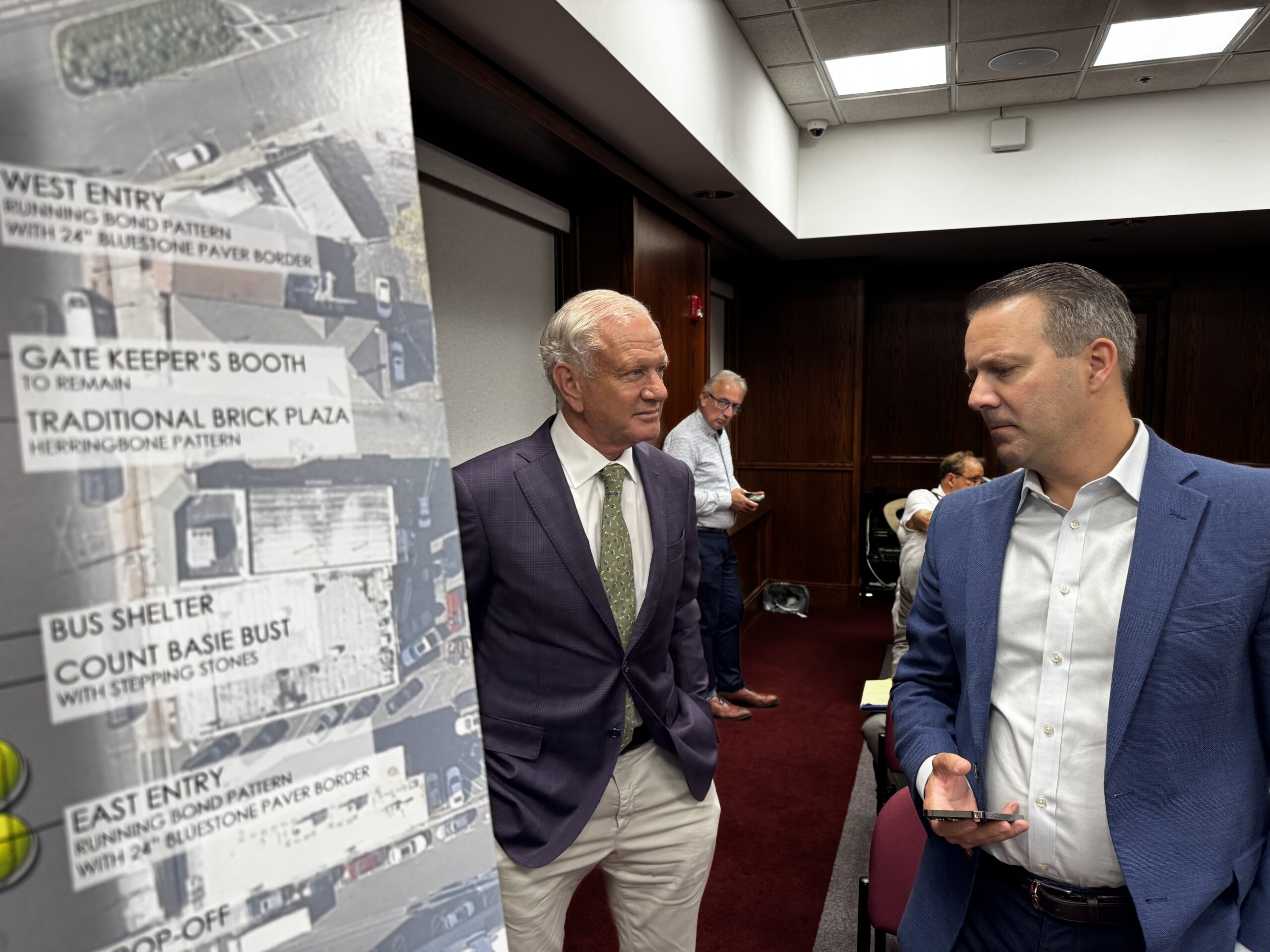 Steven Denholtz and architect Stuart Johnson red bank planning board 07082026