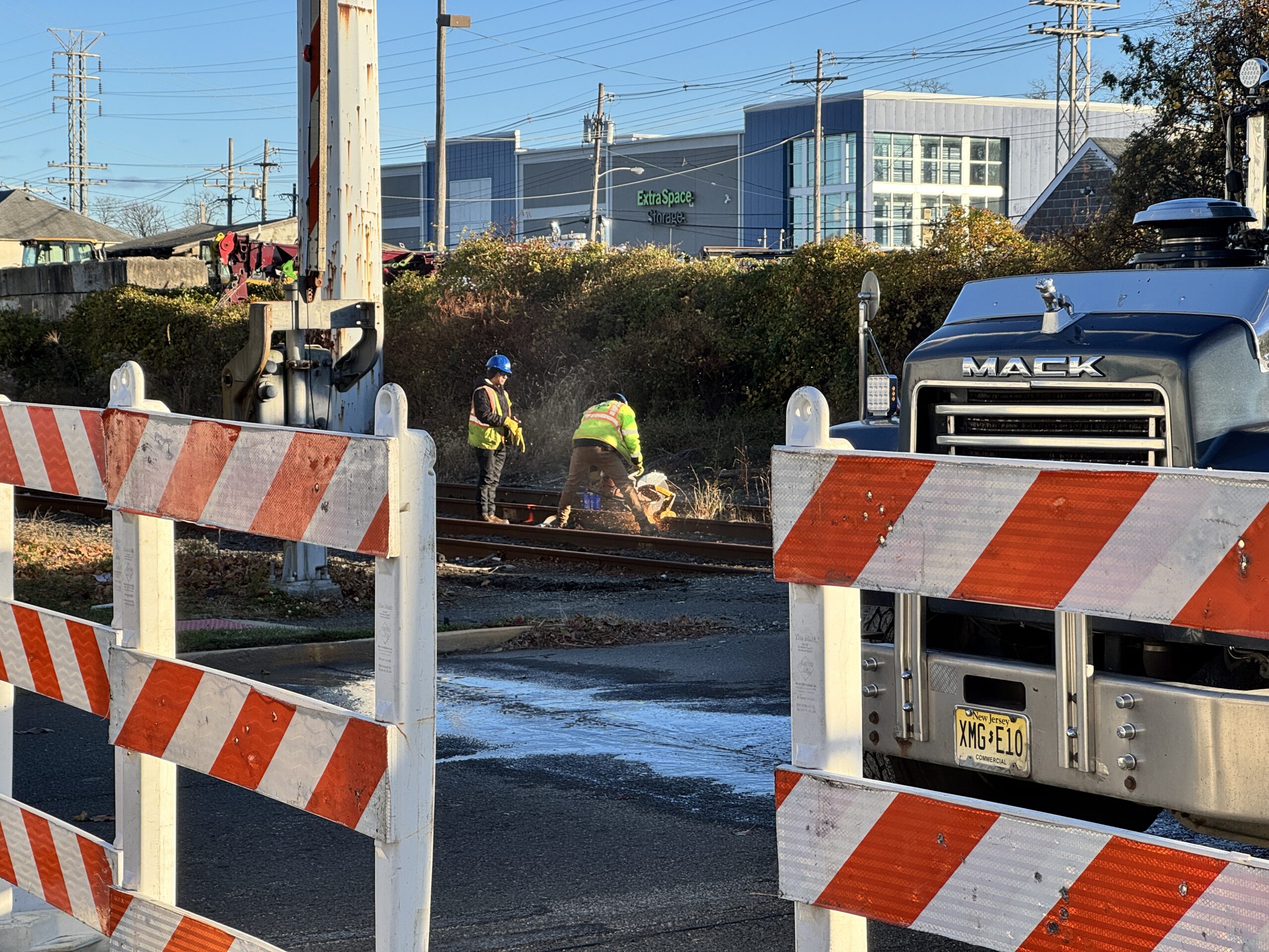 Drs. James Parker Boulevard train tracks repairs 11172025