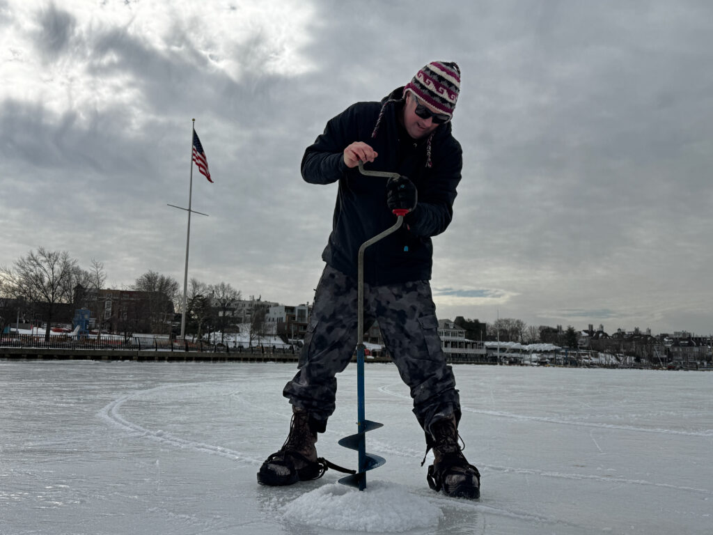 Nick Honachefsky Navesink River Ice Fishing 02062028
